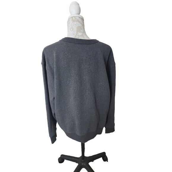 Champion Sweatshirt Crew Neck Gray Script Graphic Logo Men's Large - Picture 4 of 9